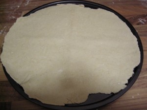 The dough on a tray