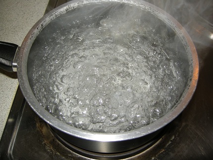 Boiling water