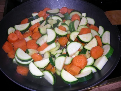 Cooking the vegetables