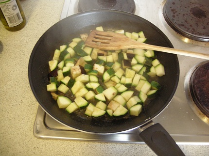 Cooking the vegetables