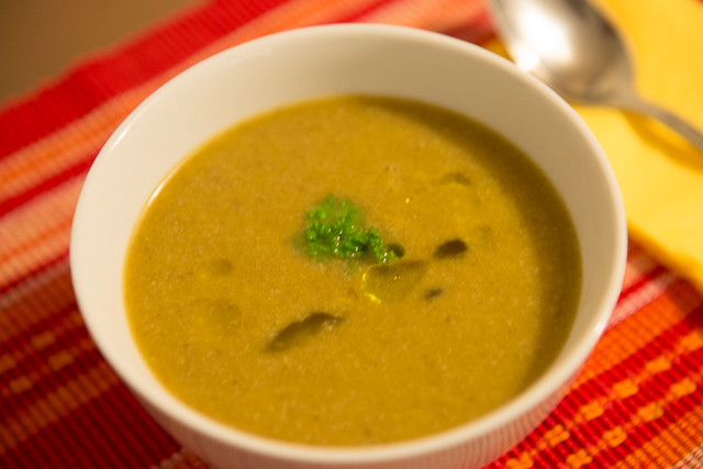 Pumpkin and mushroom soup